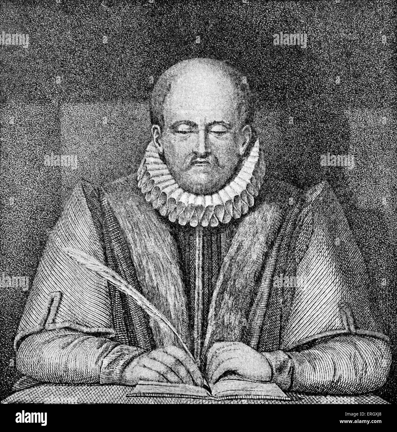 John Stow: Englischer Historiker und Antiquar, c. 1525 – 6 April 1605. Stockfoto