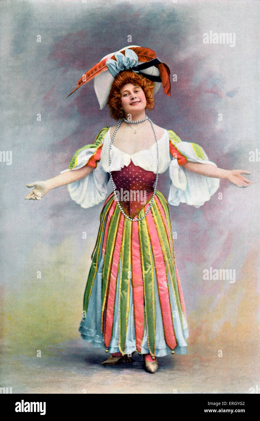 Jeanne Saulier als Colombine in "La Vieille Revue" im Cercle De La Rue Royale, Paris 1903. Stockfoto