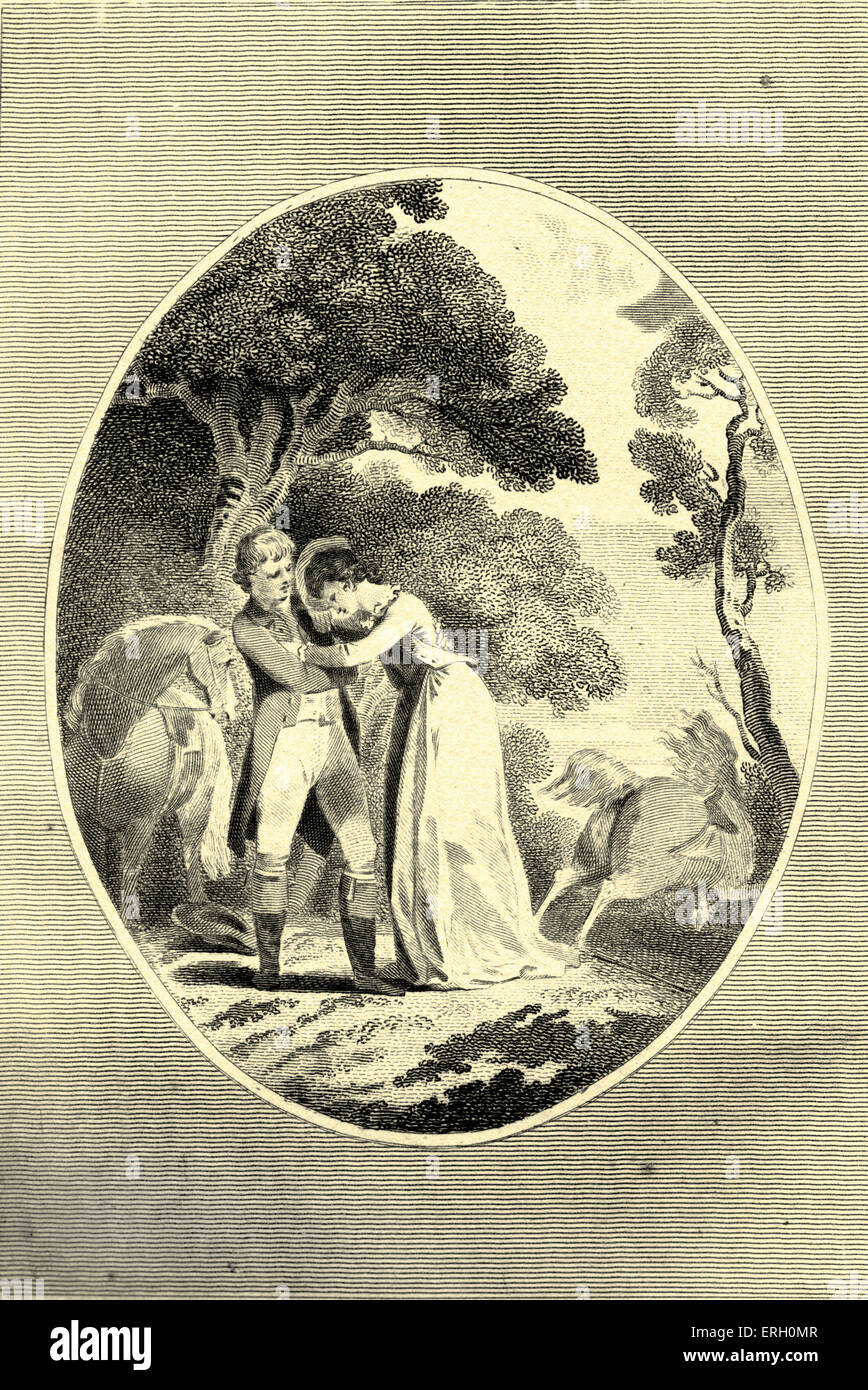 Henry Fielding - ' History of Tom Jones: ein Findelkind "-1749 zum ersten Mal veröffentlicht. Bildunterschrift lautet: "Sophia von Tom Jones, unterstützt Stockfoto