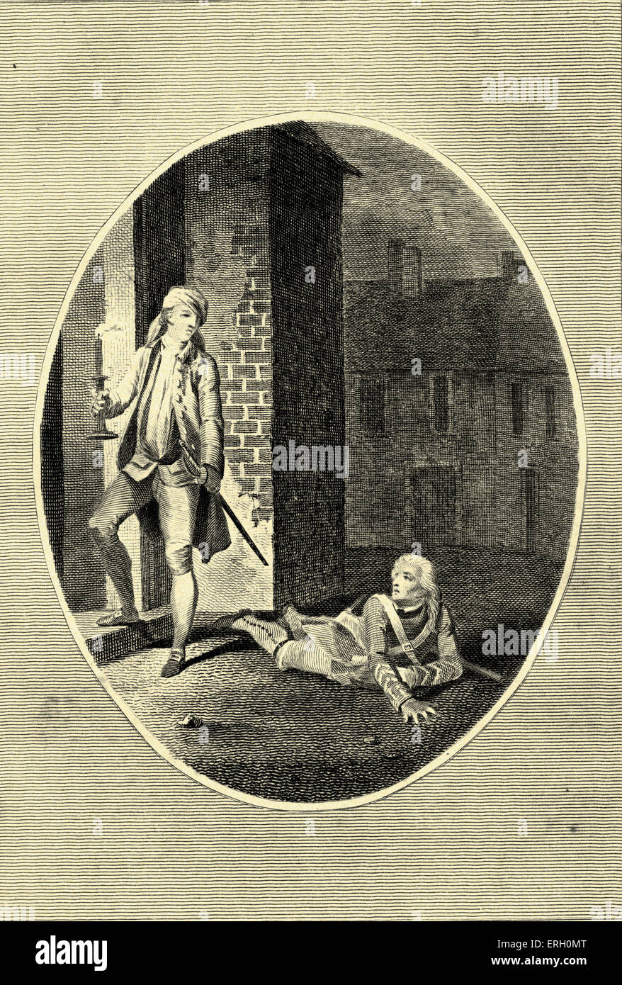 Henry Fielding - ' History of Tom Jones: ein Findelkind "-1749 zum ersten Mal veröffentlicht. Bildunterschrift lautet: "die Angst von Tom Centinel Stockfoto
