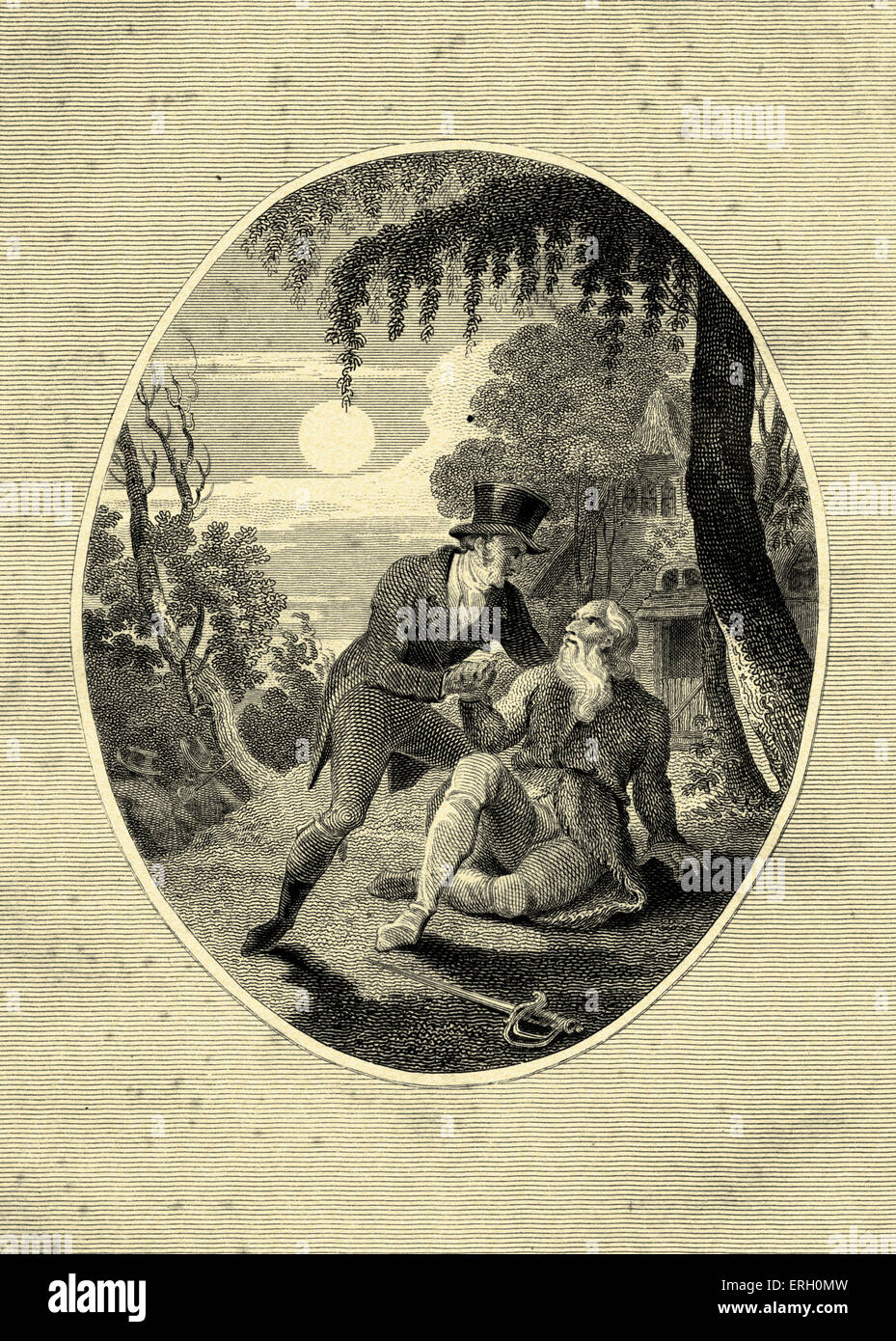 Henry Fielding - ' History of Tom Jones: ein Findelkind "-1749 zum ersten Mal veröffentlicht. Bildunterschrift lautet: "der Mann des Hügels von gerettet Stockfoto