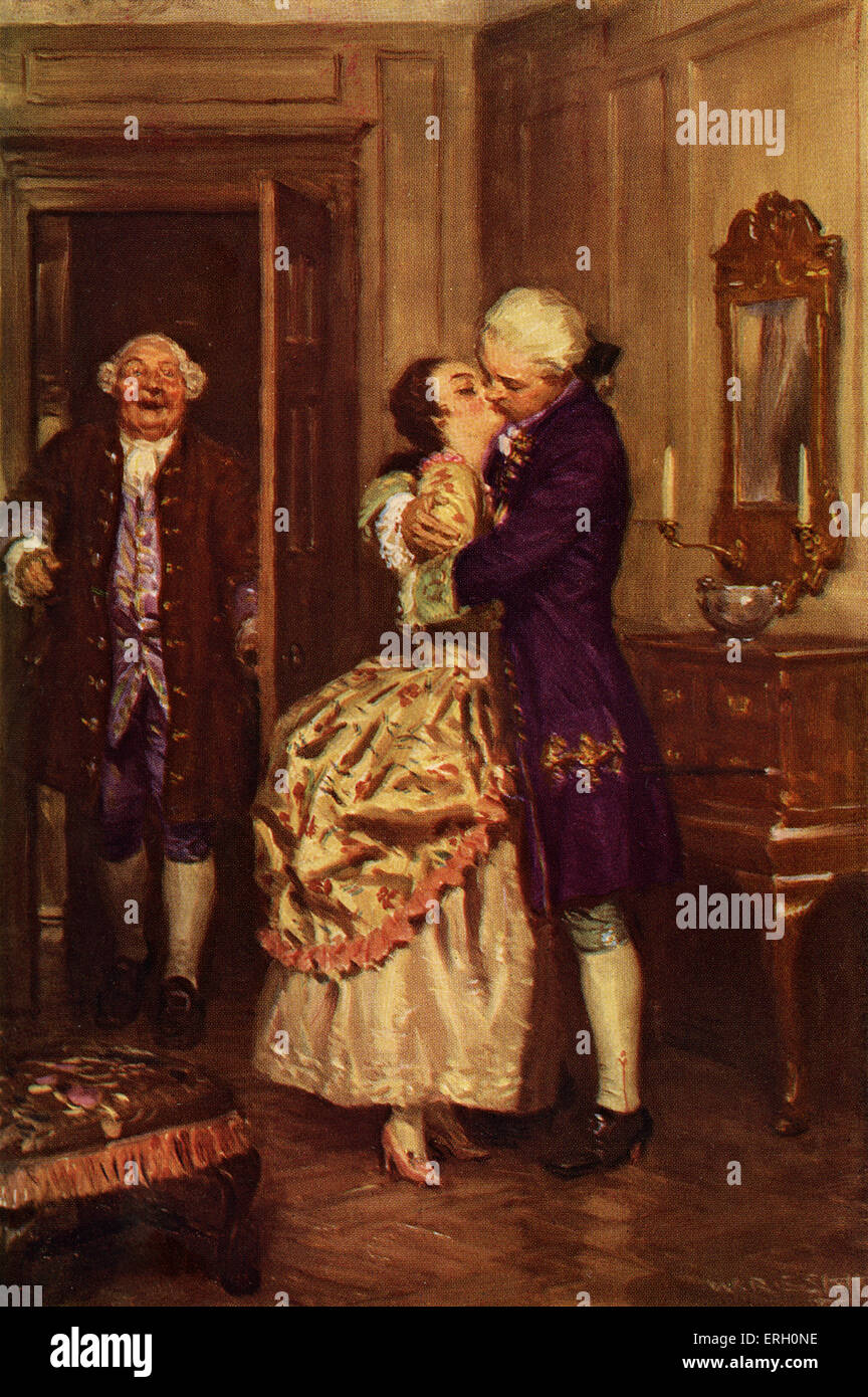 "Die Geschichte des Tom Jones: ein Findelkind" - Comic-Roman von Henry Fielding. Erstveröffentlichung am 28. Februar 1749.  Bildunterschrift lautet: Stockfoto