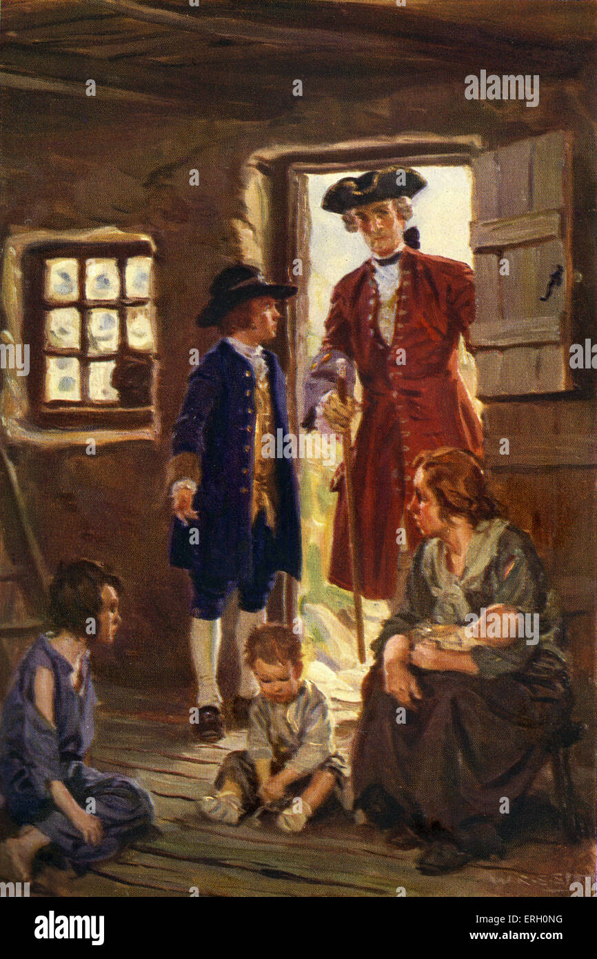 "Die Geschichte des Tom Jones: ein Findelkind" - Comic-Roman von Henry Fielding. Erstveröffentlichung am 28. Februar 1749.  Bildunterschrift lautet: Stockfoto