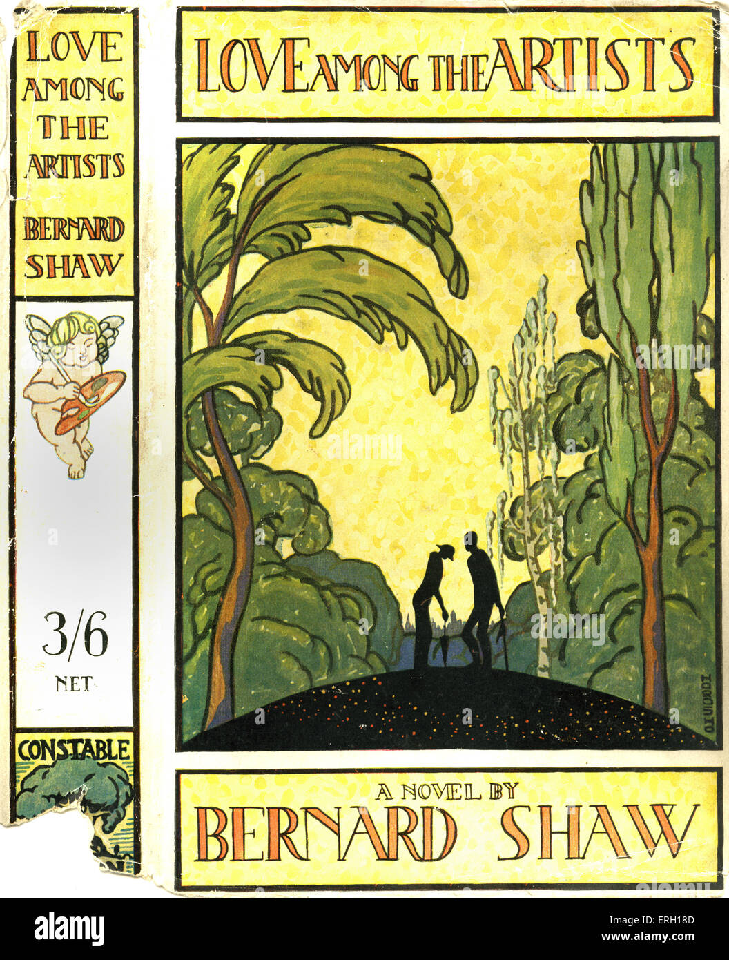 Liebe unter den Künstlern von Shaw. Buch-Cover. Veröffentlichten London, Constable, 1924 Stockfoto