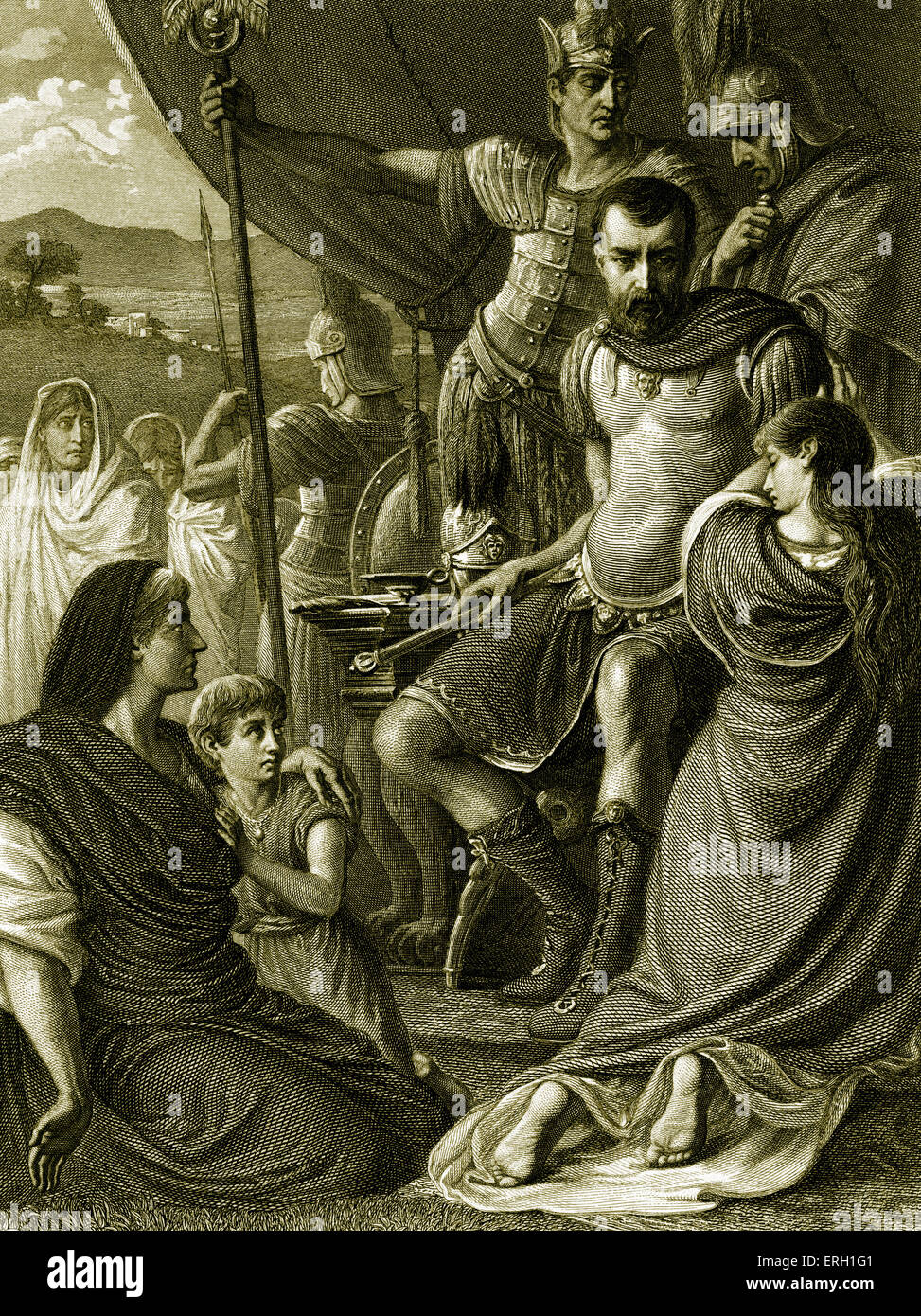 Coriolanus (Akt V, Szene 3) Theaterstück von William Shakespeare.   Jedoch und Coriolan: jedoch: "Oh, nicht mehr und nicht mehr. Sie haben Stockfoto