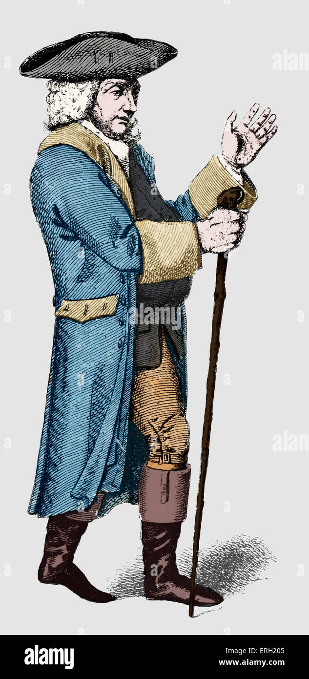 Samuel Johnson, Abbildung in Hebridean Kostüm. Englischer Schriftsteller und Dichter, 18. September 1709 – 13. Dezember 1784. Farbausführung Stockfoto