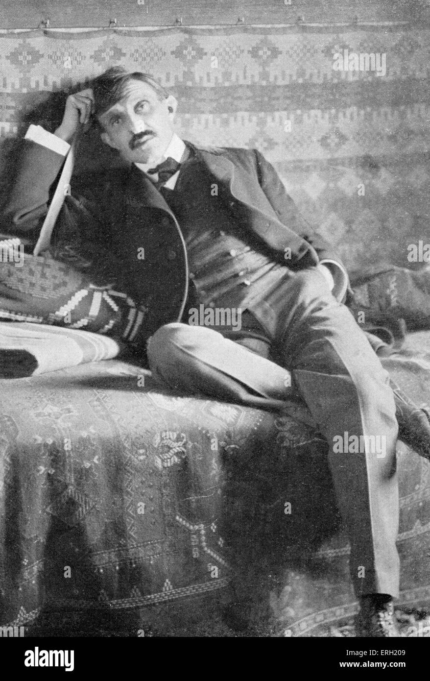 Herman Bang, dänischer Schriftsteller 1857-1912. Stockfoto