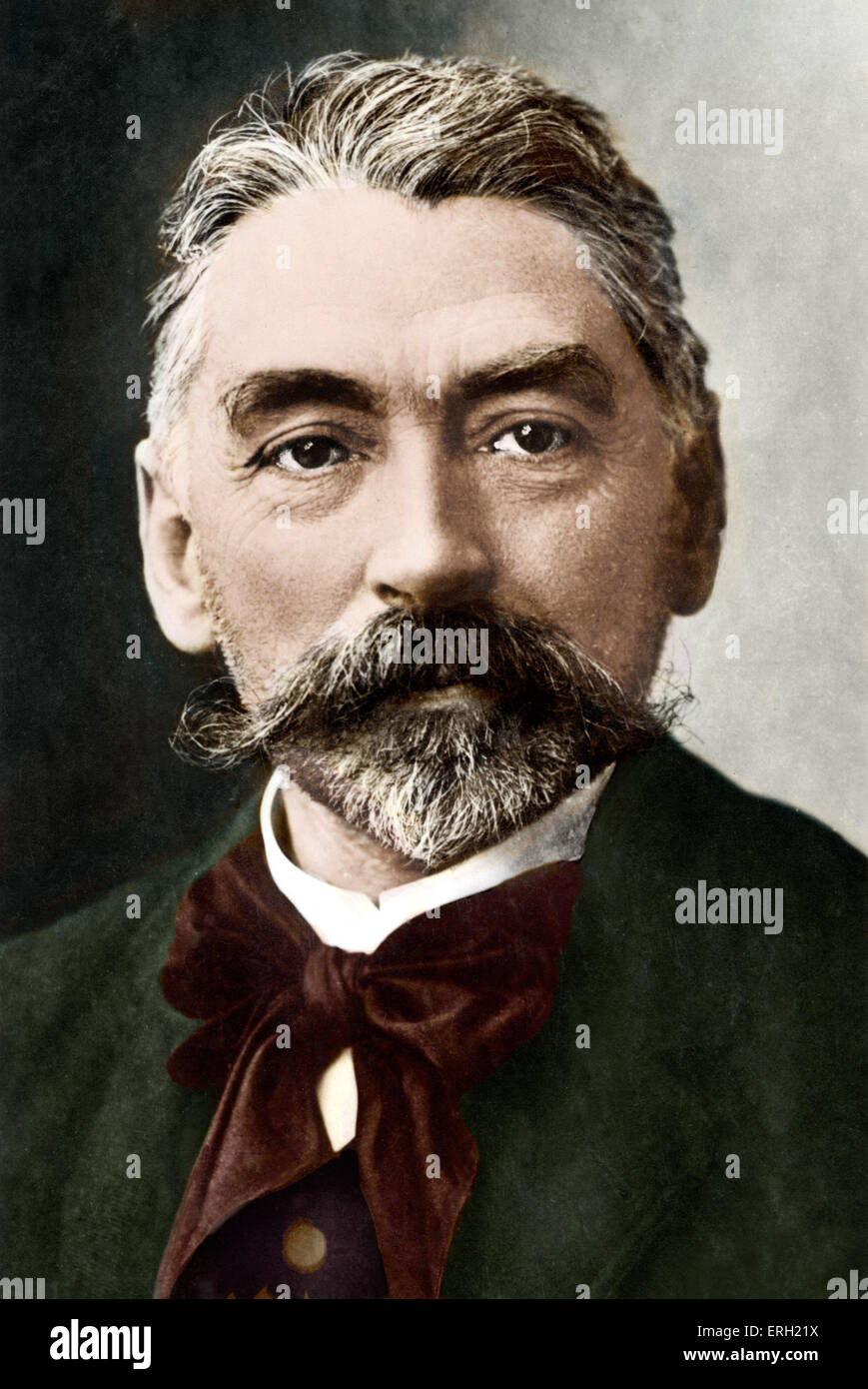 Stéphane Mallarmé französische Dichter, 1842-1898. Einem führenden Symbolisten. Farbausführung Version. Stockfoto