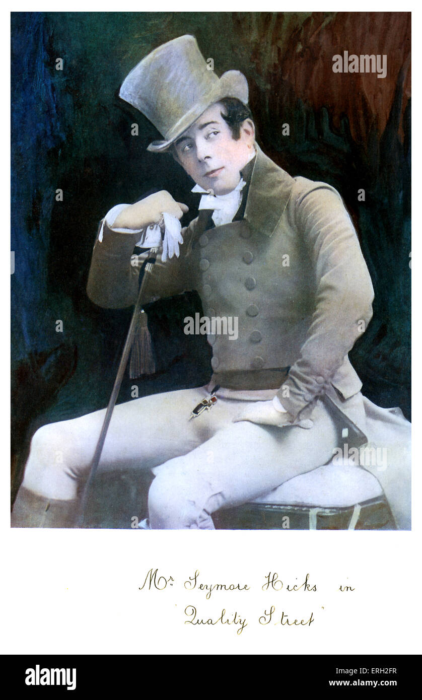 Seymour Hicks als Captain Valentine Brown in "Quality Street", eine Komödie von j.m. Barrie. Lief für 459 Auftritte bei den Stockfoto