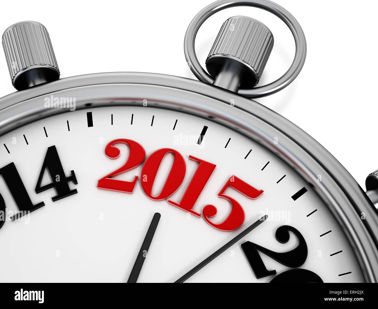 2015-Text auf chronometer Stockfoto