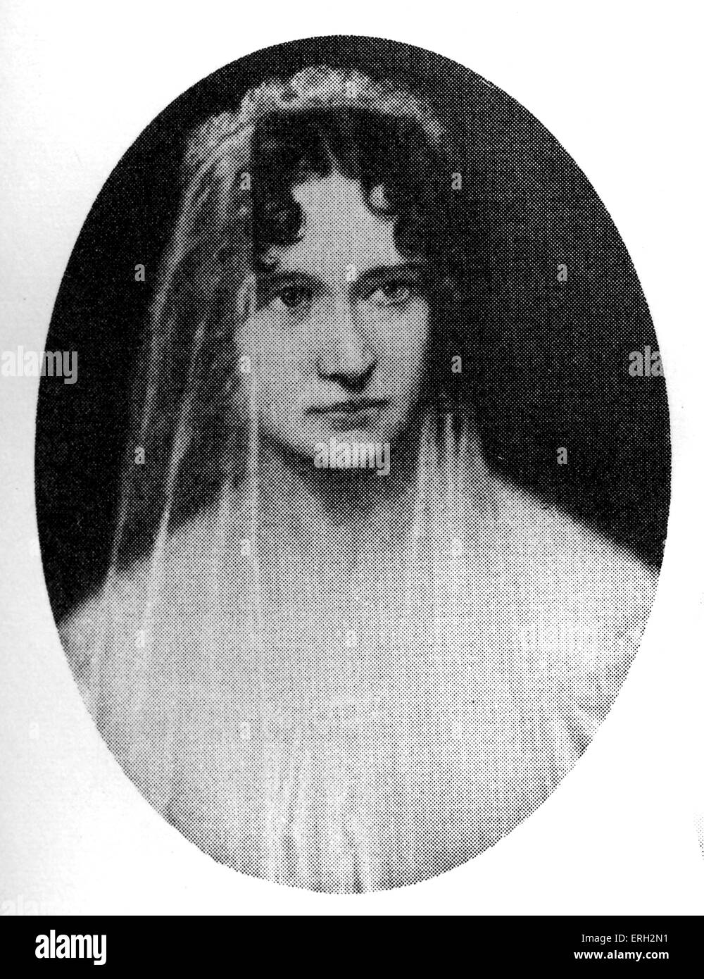 Sarah Helen Whitman (1803-1878), ehemals engagiert, um Poe. Sein Gedicht "zu Helen" inspiriert. EP: Amerikanische Autor & Dichter: 19. Januar 1809 - 7. Oktober 1849. Stockfoto