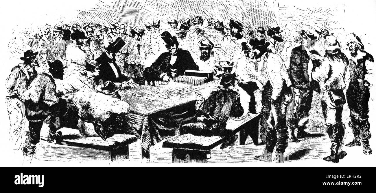 Saloon in San Francisco c. 1860er Jahre Glücksspiel Stockfoto