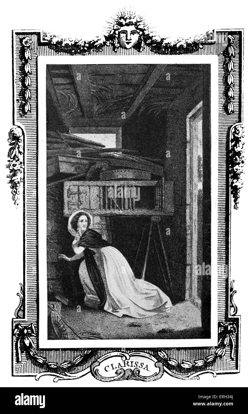 "Clarissa Harlowe; oder die Geschichte einer jungen Frau "von Samuel Richardson. Zuerst veröffentlicht in 1778. Illustration von Thomas Stockfoto