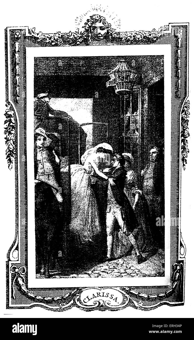 "Clarissa Harlowe; oder die Geschichte einer jungen Frau "von Samuel Richardson. Zuerst veröffentlicht in 1778. Illustration von Thomas Stockfoto