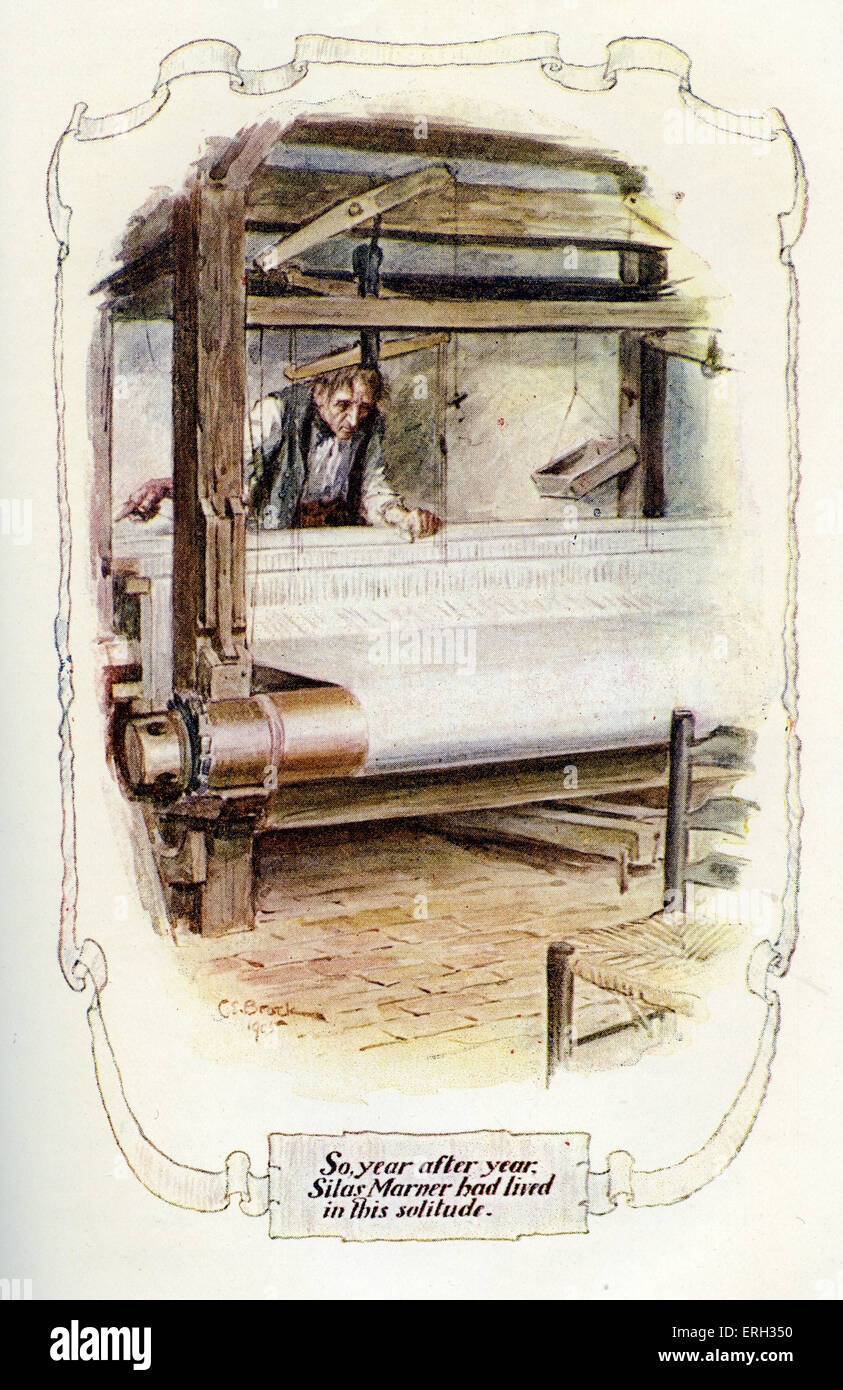 Silas Marner; der Weber von Marners von George Eliot (Pseudonym Mary Ann Evans) veröffentlichte im Jahre 1861. Illustration von CE Brock Stockfoto