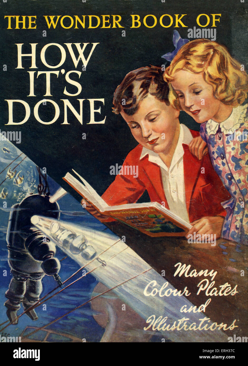Das Buch der Wunder wie macht man das. Kinder Nachschlagewerk, veröffentlicht Anfang der 1950er Jahre. Vordere Abdeckung. Stockfoto