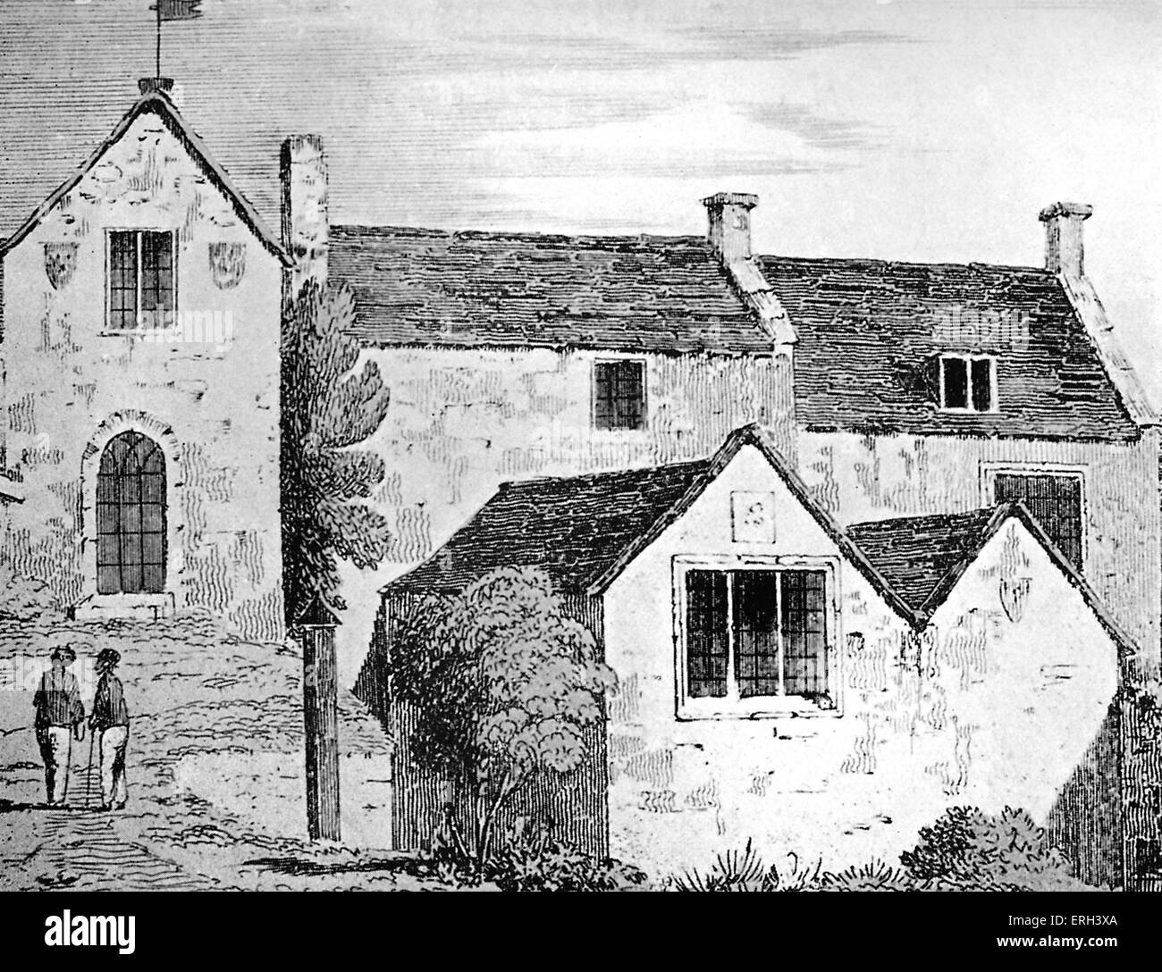 Henry Fielding - Geburtshaus in Sharpham House, Somerset.  Kopie des gedruckten ersten veröffentlicht im Jahr 1826.    Englischer Schriftsteller und Stockfoto