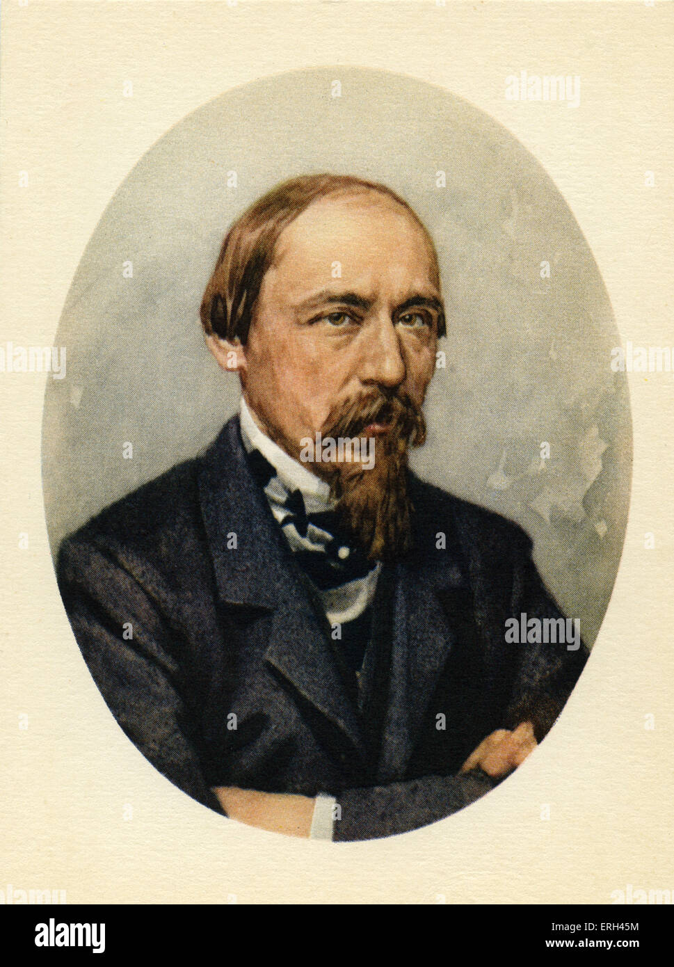 Nikolay Nekrasov, russischer Dichter, Schriftsteller und Kritiker, bekannt für seine Gedichte über Bauer Russland. 10. Dezember 1821 - 8. Januar 1878. Stockfoto
