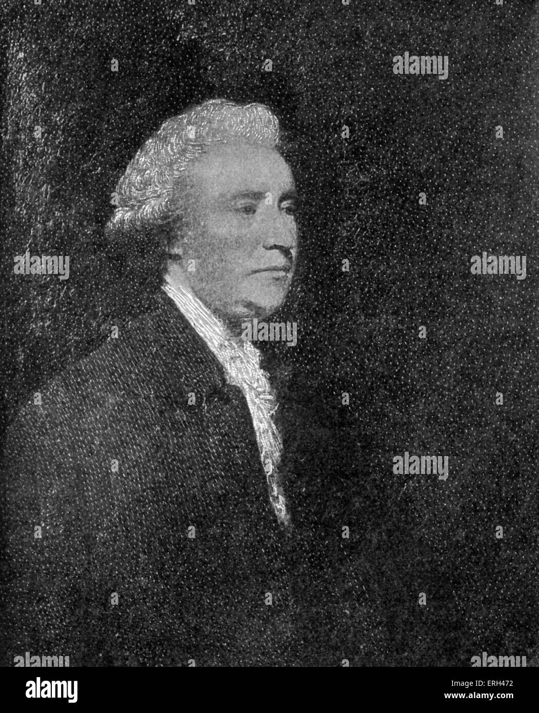 Edmund Burke, Porträt von sterblichen Staatsmann, Autor, Redner, Politikwissenschaftler und Philosoph, 12. Januar 1729 – 9 Stockfoto
