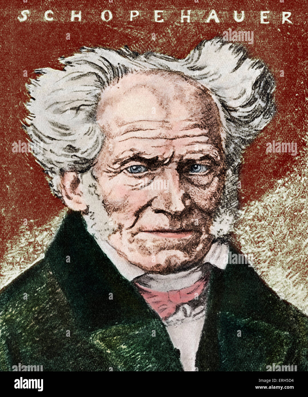 Arthur Schopenhauer gezeichnet von Emil Orlik, 1920. Deutscher Philosoph, war 22. Februar 1788 - 21. September 1860 - Wagner Stockfoto