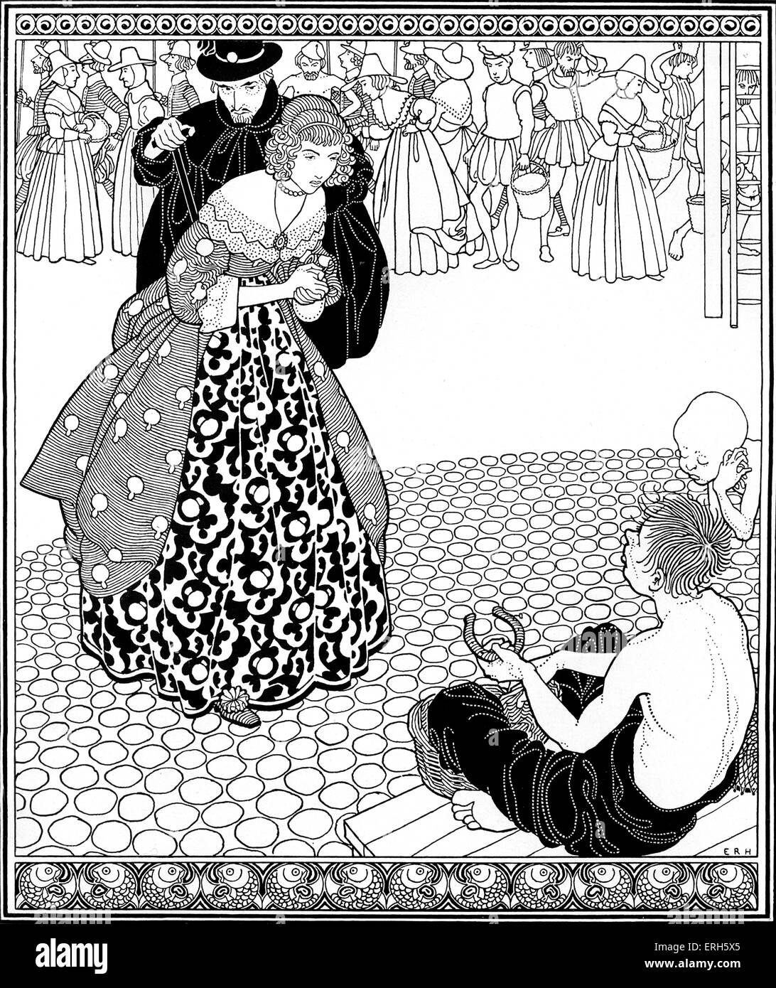 Das arme Ding von Stevenson, Illustration von E. R. Herman (Datum unbekannt). Von "Fabeln" von RL Stevenson, Stockfoto