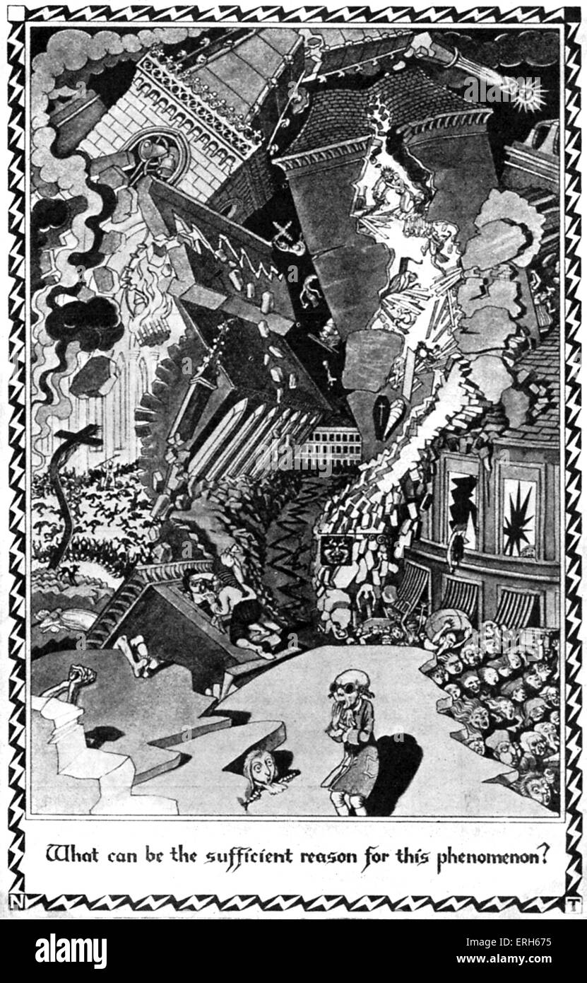 Candide, Satire, geschrieben von Voltaire in 1759.Illustration von