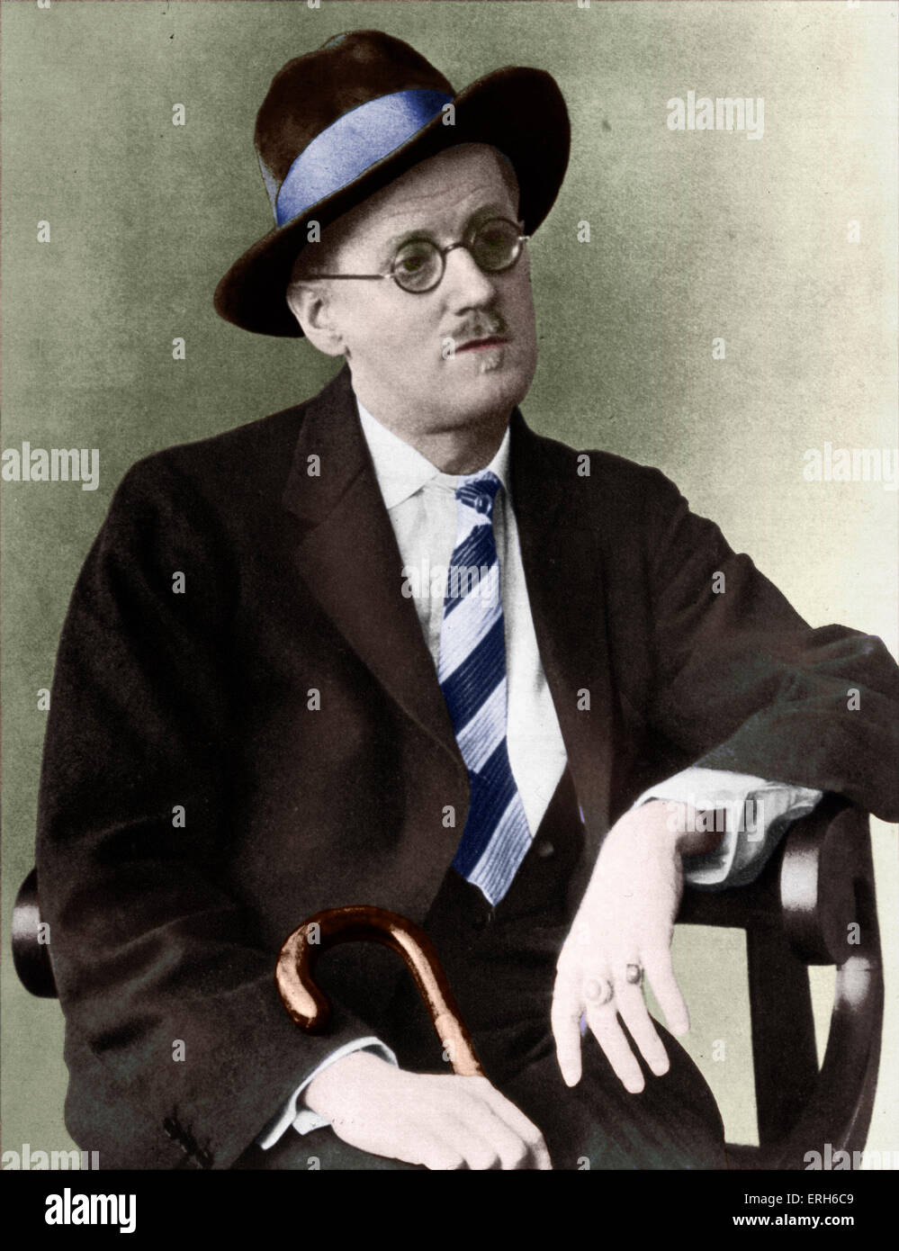 James Joyce Porträt irischen Schriftsteller (irischer Name Séamus Seoighe) 2. Februar 1882 – 13. Januar 1941. Berühmt für seinen Roman Ulysses Stockfoto