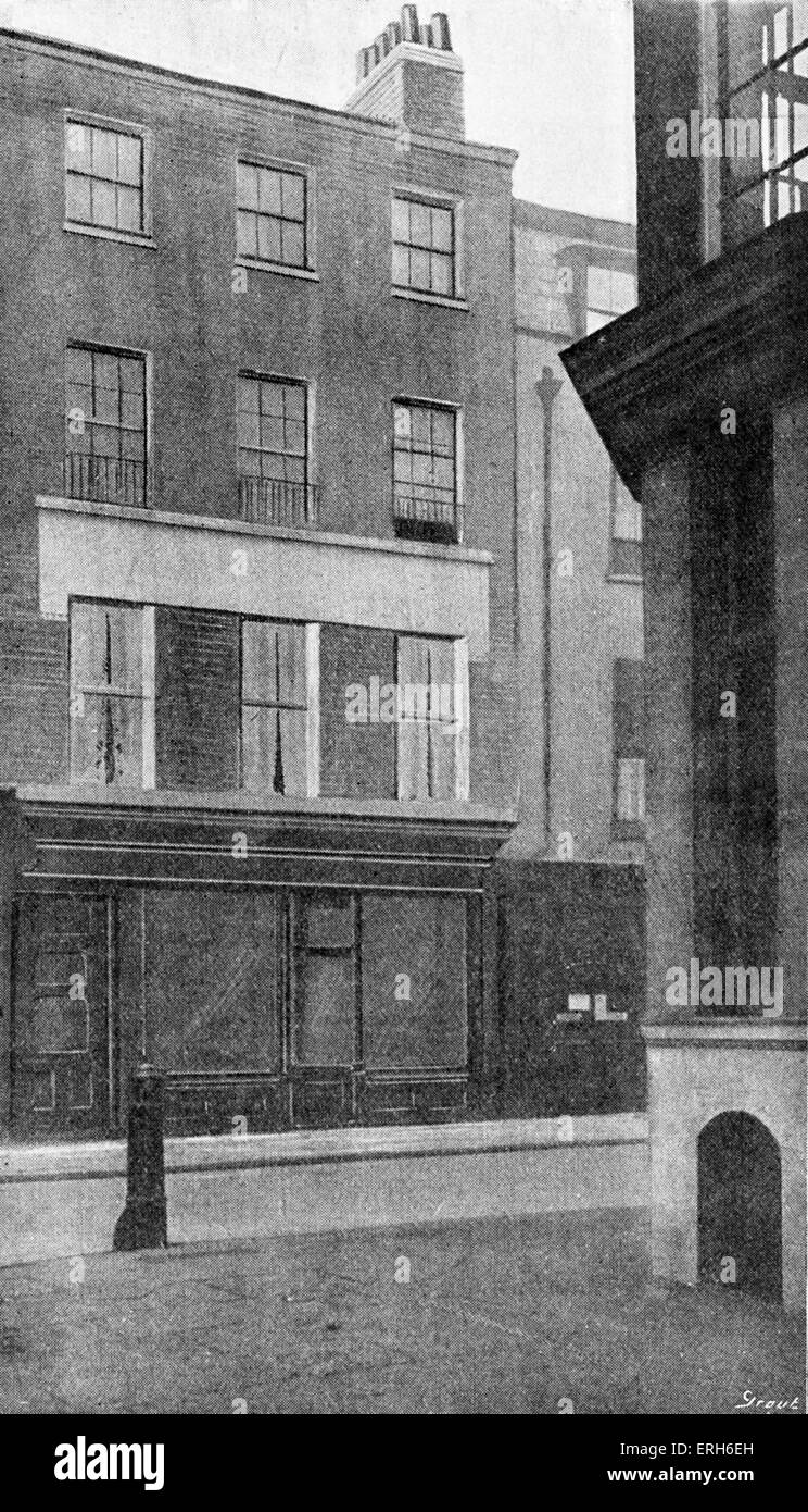Percy Bysshe Shelley Haus - 15 Polen Street, London, UK. Lebte hier mit seinem Freund und Biograph T.J.Hogg nach dem Ausscheiden aus Stockfoto