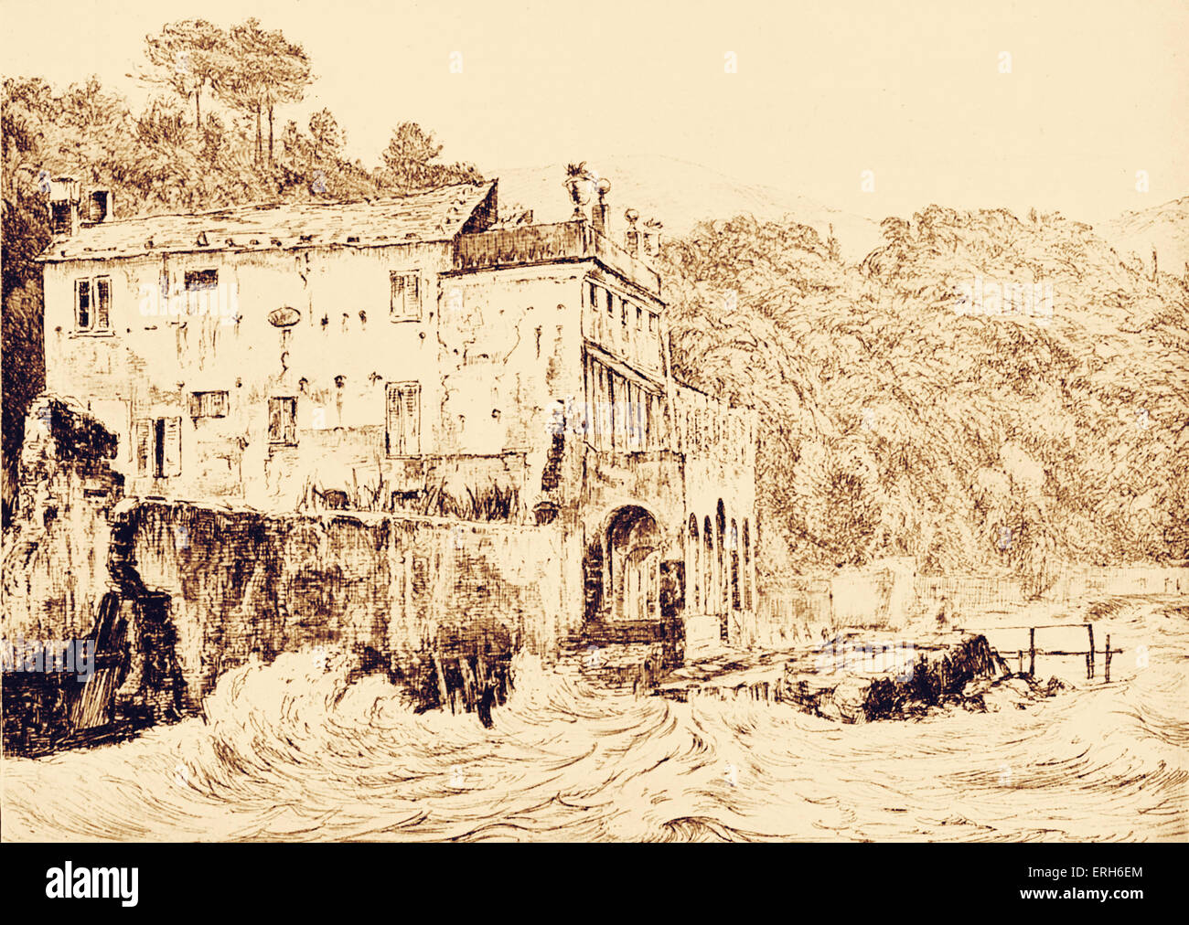 Percy Bysshe Shelley letzten Home - Casa Magni, San Terenzo, Italien.  Englisch Dichter, 4. August 1792 – 8. Juli 1822. Stockfoto