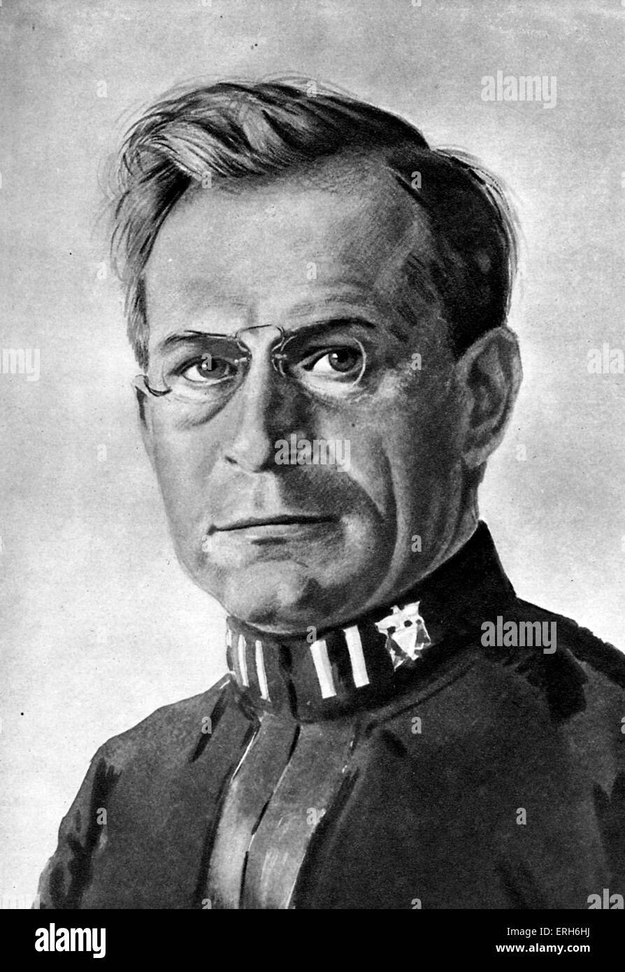 Leonard van Noppen - Porträt. Niederländische Weltkrieg Leutnant und Dichter, 1888-1947. Stockfoto