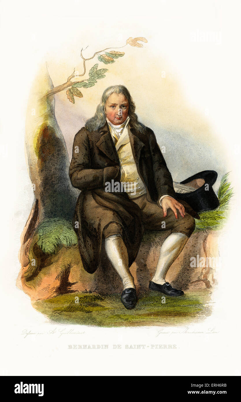 Jacques-Henri Bernardin de Saint-Pierre. Französischer Botaniker und Autor, am bekanntesten für seine 1787 Roman Paul et Virginie. 1737-1814. Stockfoto