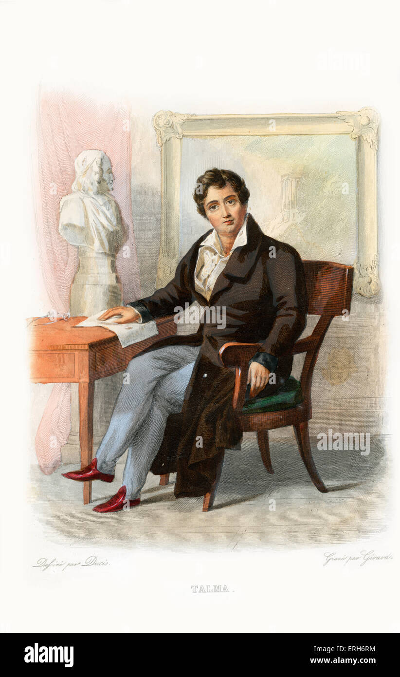 François-Joseph Talma. Französischer Schauspieler. 1763-1826. Kupferstich von Girard.c.1847 Stockfoto