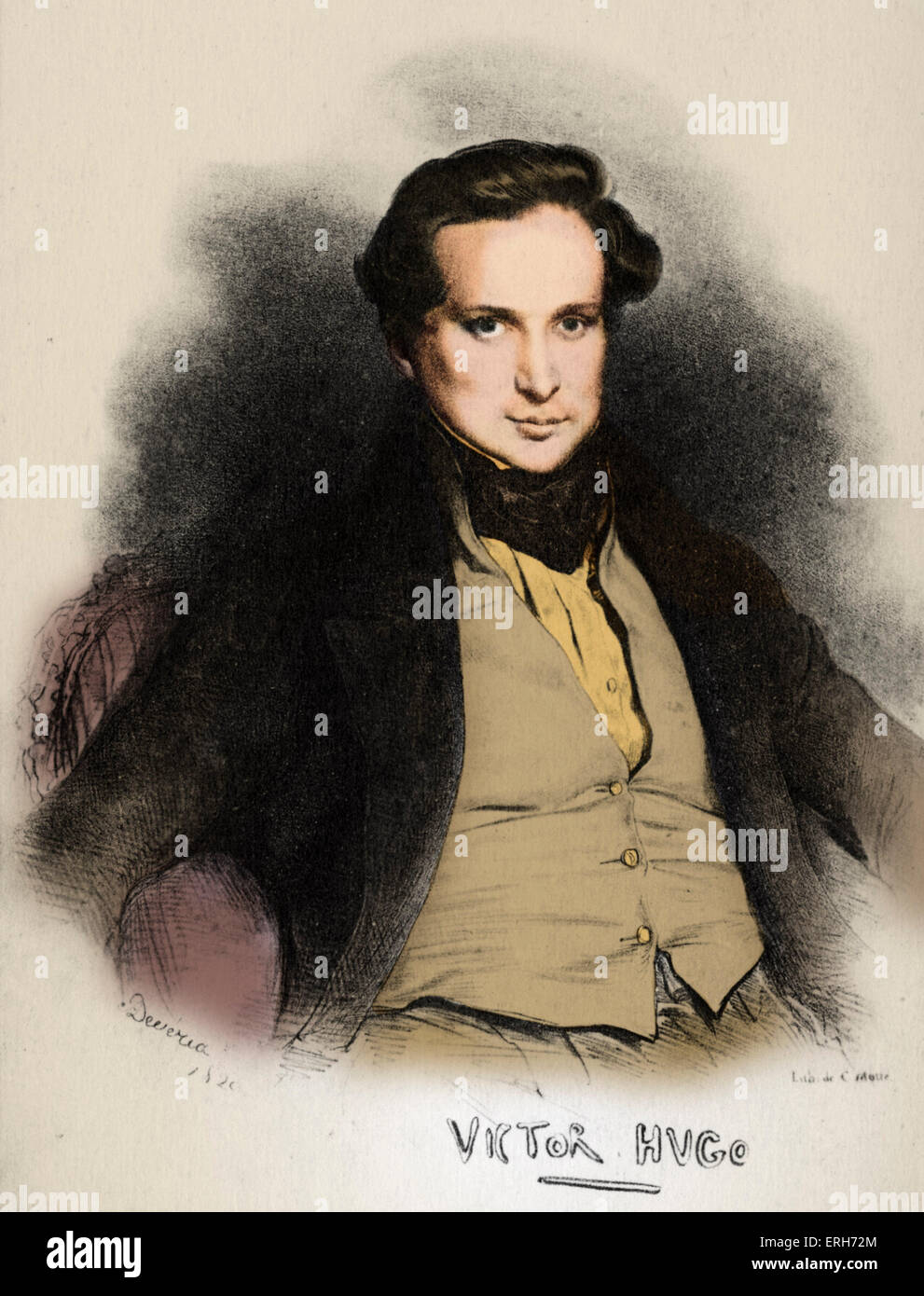 HUGO, Victor. Französischer Dichter und Schriftsteller, romancier, (1802-1885) Stockfoto