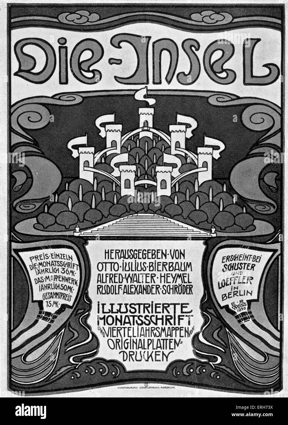 Sterben Sie Insel (The Island) -, deutscher Literatur- und Kunstzeitschrift herausgegeben in München ab 1899 durch Otto Julius Bierbaum, Alfred Stockfoto