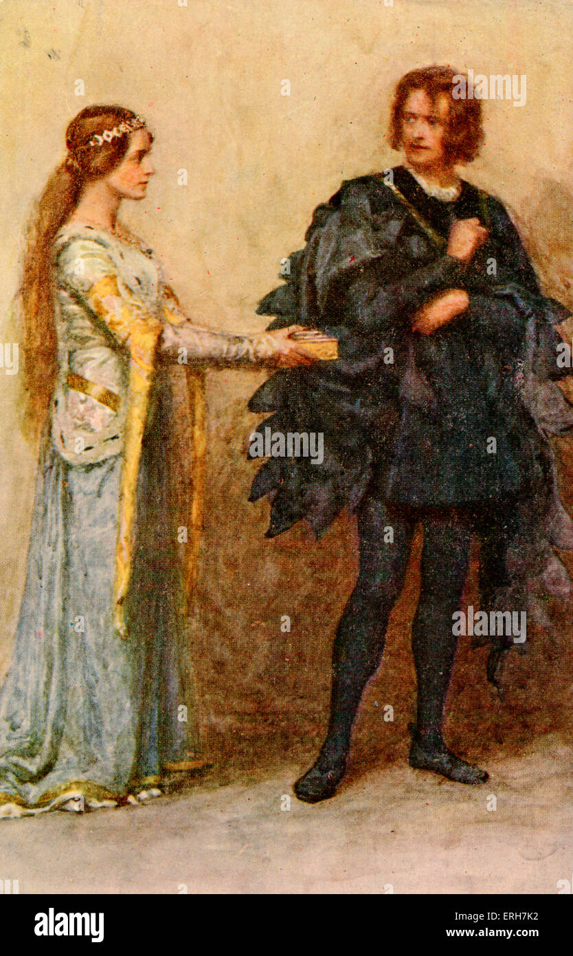 William Shakespeare - Hamlet. Von G Demain Hammond (1862-1953). H spricht zu Ophelia ' fair Ophelia! Nymphe in dein Graubünden werden all meine Sünden sticheln ". Handeln Sie III, Szene 1. Englische elisabethanischen Dramatiker und Dichter 26. April 1564 - 23. April 1616. Stockfoto