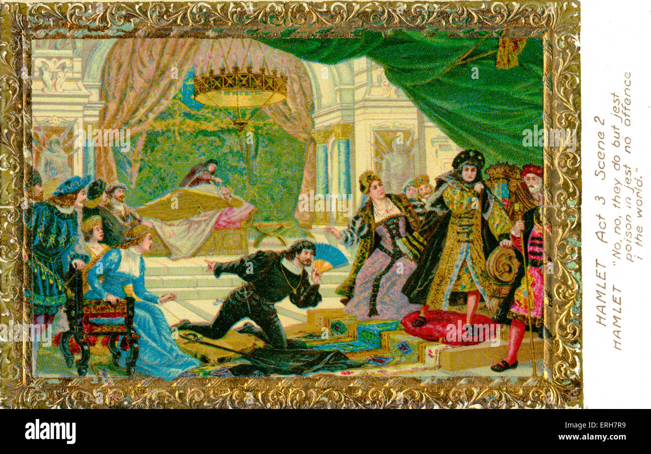 William Shakespeare - Hamlet. Akt III, Szene 3. Weiler "Nein, Nein, sie tun aber jest, vergiften im Scherz, nichts für ungut ich"die Welt". Stockfoto