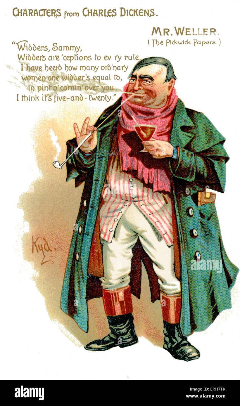 The Pickwick Papers von Charles Dickens. Sam Weller: "Widders, Sammy, Widders sind"verstreicht, jede Regel..." Britische Schriftstellerin 7. Februar 1812 – 9. Juni 1870. Stockfoto