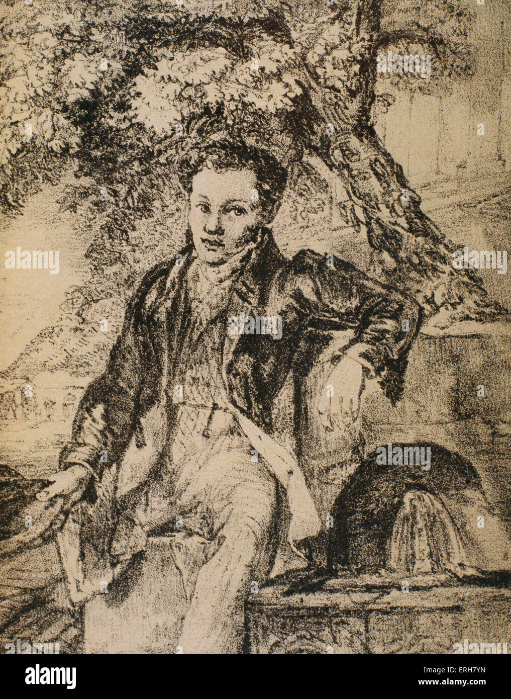 Alexander Puschkin in Krim, 1820.  Russischer Dichter, Dramatiker und Romancier, 1790-1837.  Musik inspiriert von seiner Arbeit umfasst: Stockfoto