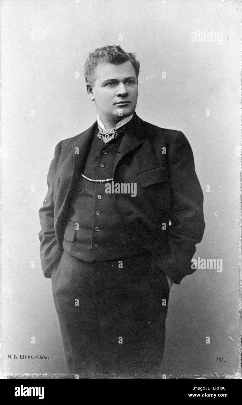 Nikolai Shevelev - Porträt. Russische Bariton: 1868 / 1874-1929. Stockfoto