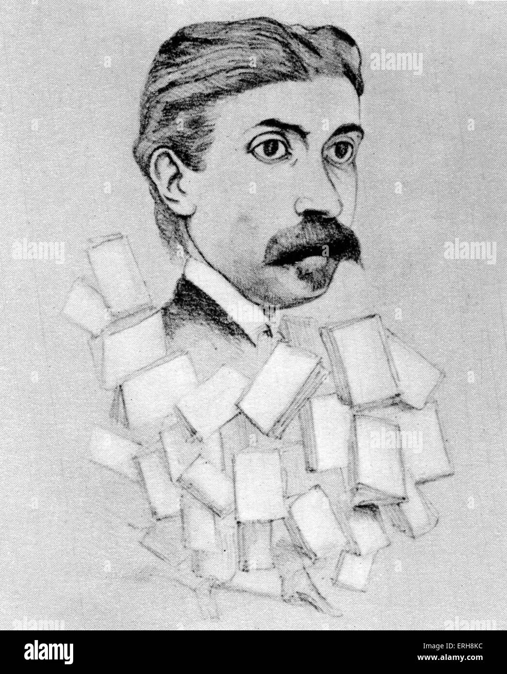 Edoardo Sonzogno - von Karikatur von C.Cima. Italienischer Verlag, 21. April 1836 - 14. März 1920. Stockfoto