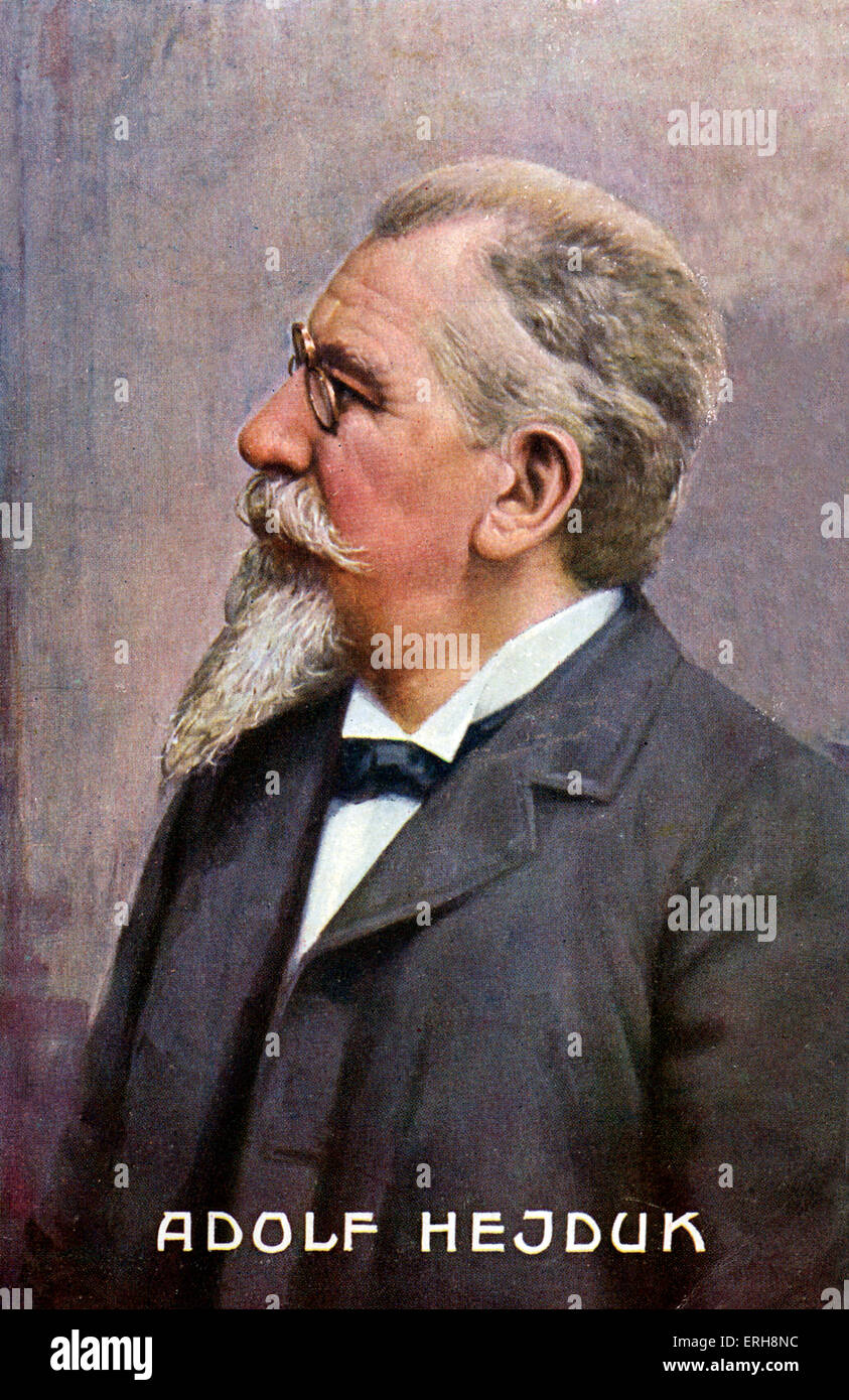 Adolf Heyduk - Porträt von tschechischer Dichter und Schriftsteller. Viele seiner Gedichte wurden später durch Antonín Dvořák angepasst. 6. Juni 1835 – 6 Stockfoto