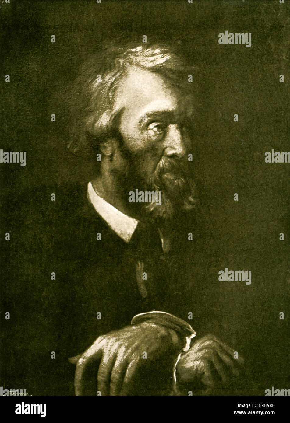Thomas Carlyle - Porträt. Schottische satirische Schriftsteller, Essayist, Historiker und Lehrer. 4. Dezember 1795 – 5. Februar 1881. Stockfoto