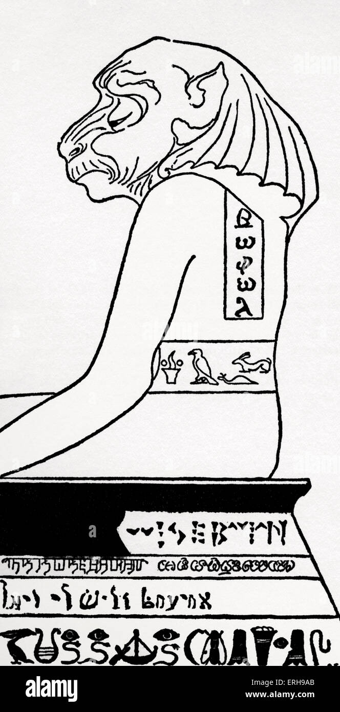 Nur So Geschichten von Rudyard Kipling. Wise Baviaan, der unter der Leitung von Hund Pavian, wer ganz das klügste Tier in ganz Süd-Afrika ist. Stockfoto