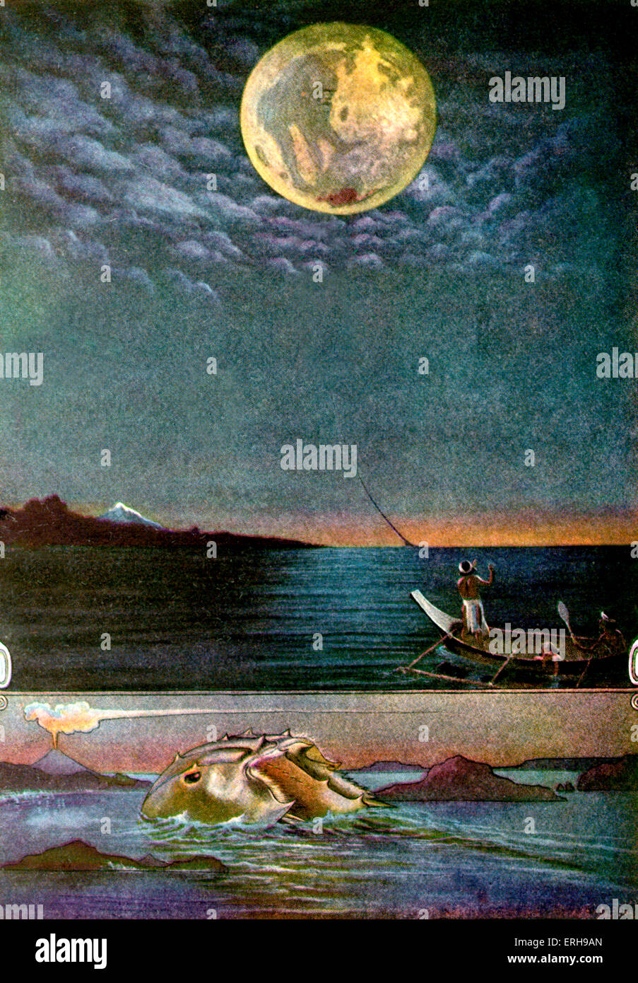 Nur So Geschichten von Rudyard Kipling. Die Krabbe, die mit dem Meer gespielt. Farbe-Illustration von j.m. Gleeson (Datum nicht bekannt) Stockfoto
