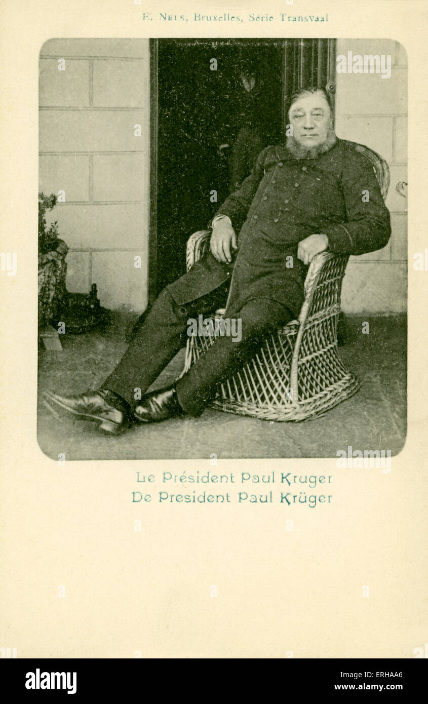 Paul Kruger (1825-1904). Krüger war der Präsident von Transvaal zwischen 1883-1900, und kam zum Ruhm als das Gesicht von Transvaal Stockfoto