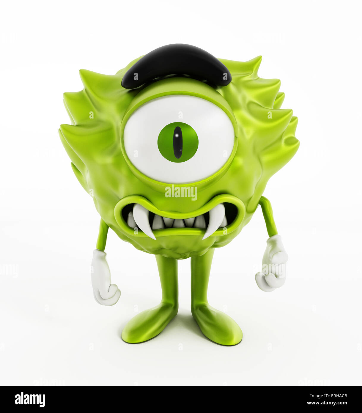 Monster-Design im Cartoon-Stil, die isoliert auf weiss. Stockfoto