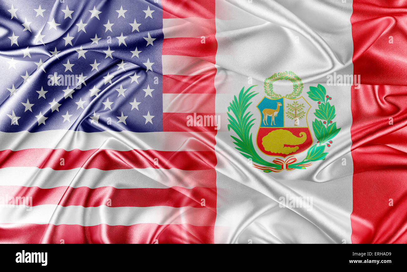 USA und Peru. Stockfoto