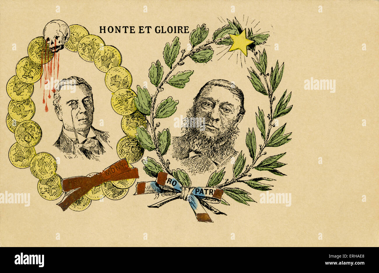 Karikatur von William Cavandish, Duke of Devonshire (1868-1938) und Paul Kruger (1825-1904). Der Herzog angeboten Kruger ein Stockfoto