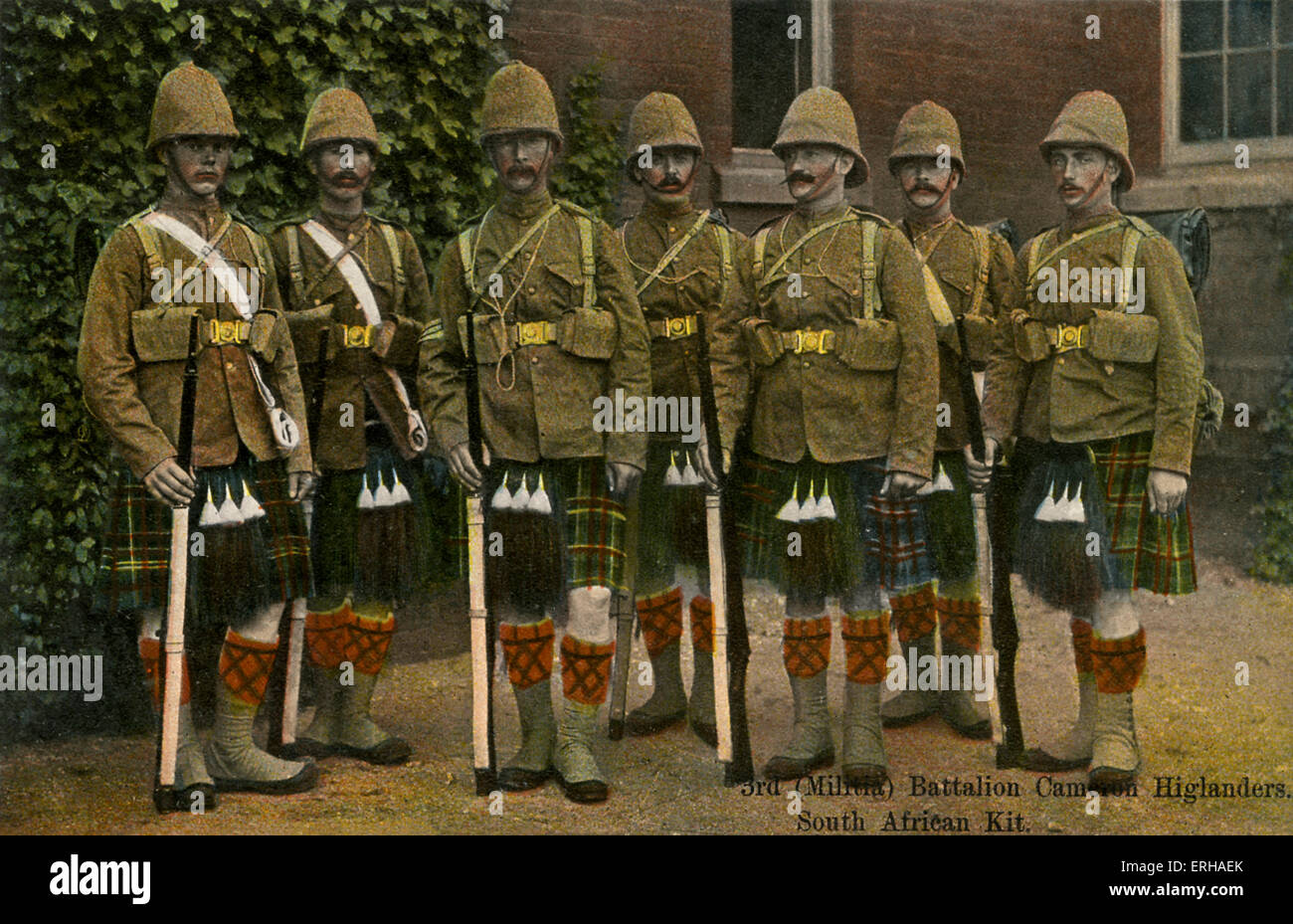 3. Bataillon Highlanders in südafrikanischen Kit. Im Jahr 1900 von eine Milizeinheit angehoben. Auch bekannt als Königin des eigenen Cameron Stockfoto