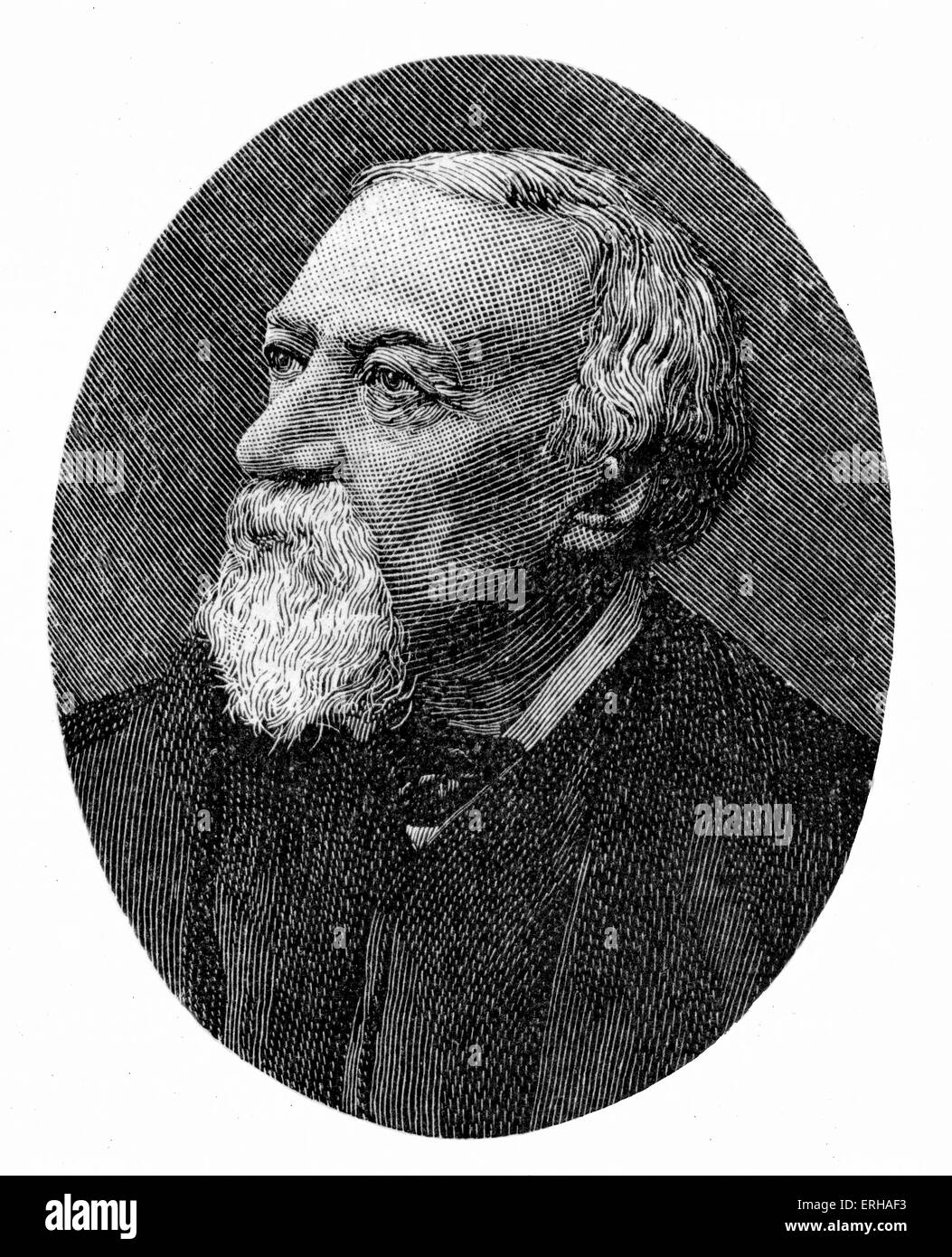 Robert Browning (7. Mai 1812 – 12. Dezember 1889). 19. Jahrhundert englische Dichter und Dramatiker. Abbildung nach einer Fotografie von Stockfoto